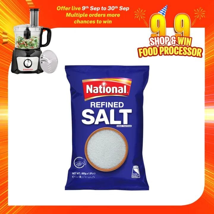 National Refined Salt 800g image 1
