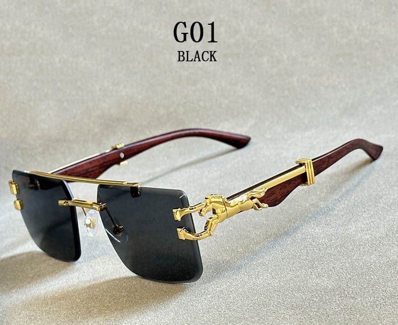 2024 Square Sunglasses For Men New Luxury Vintage Designer Rimless Sunglasses Women Trendy Fashion Glasses Gafas De Sol Hombre image 4