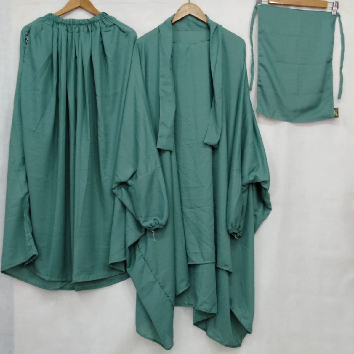 Nikab, Jilbab and Skirt 3pcs Abaya Set For Women | 3pcs Jilbab, Nikab And Skirt Set For Women Casual Wear and Festivals hijab image 3