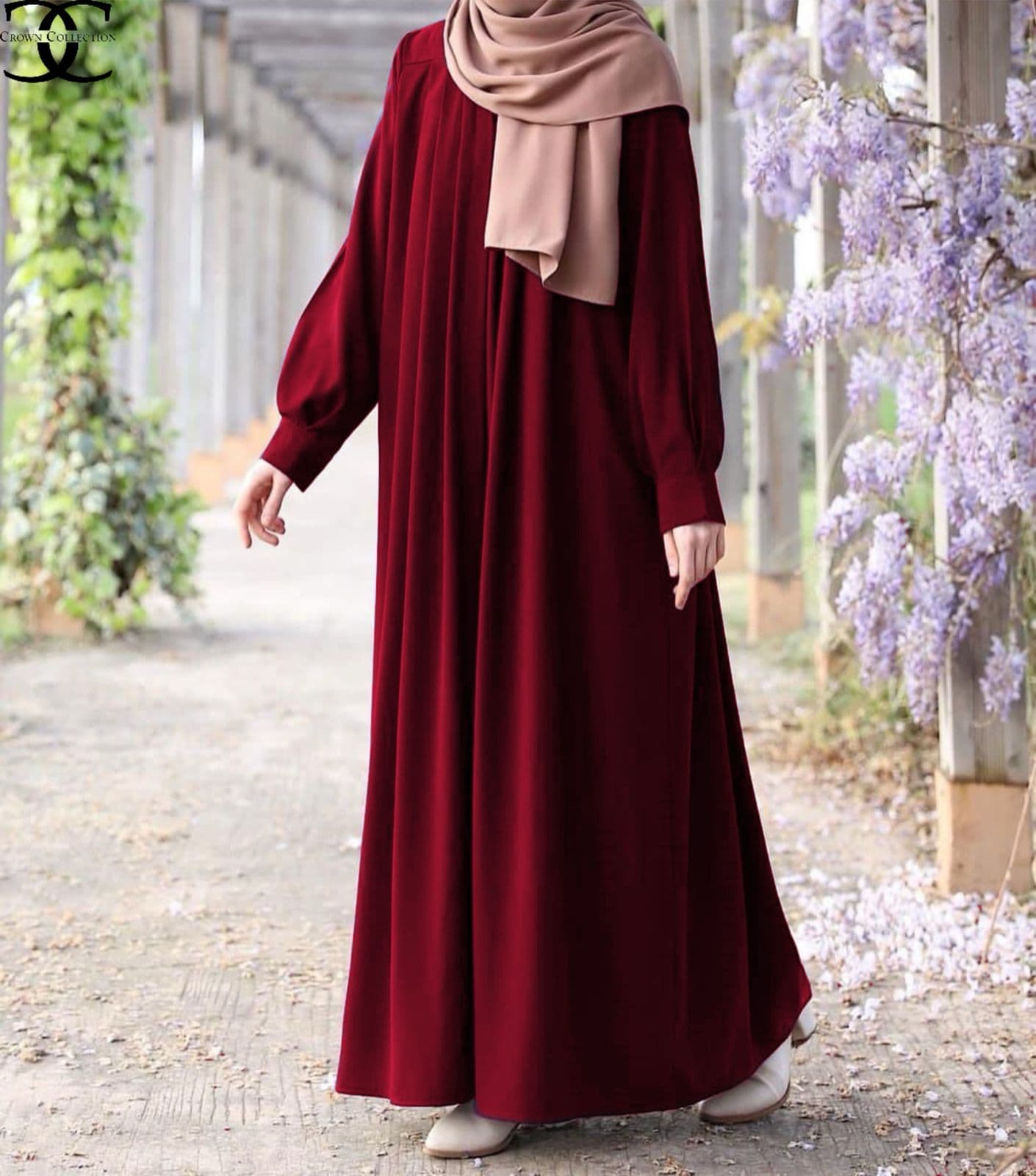 Without Stoller Only Abaya Front Zip With Both Sided Pocket Abaya image 1