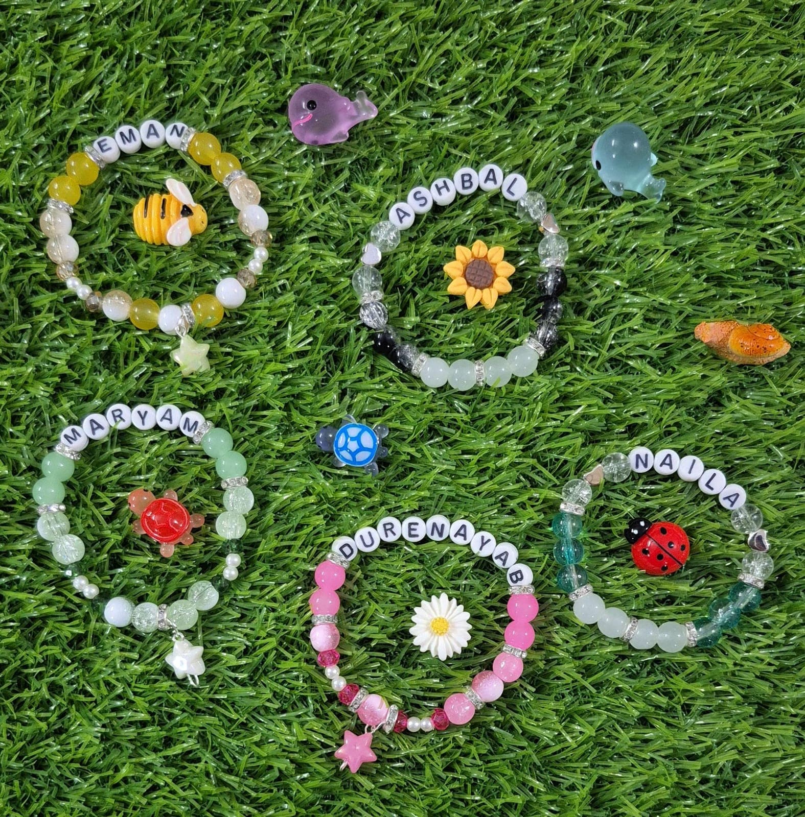 hand made bracelets customize girls bracelet personalised your name Trendy fashion gift jewellery bff image 3