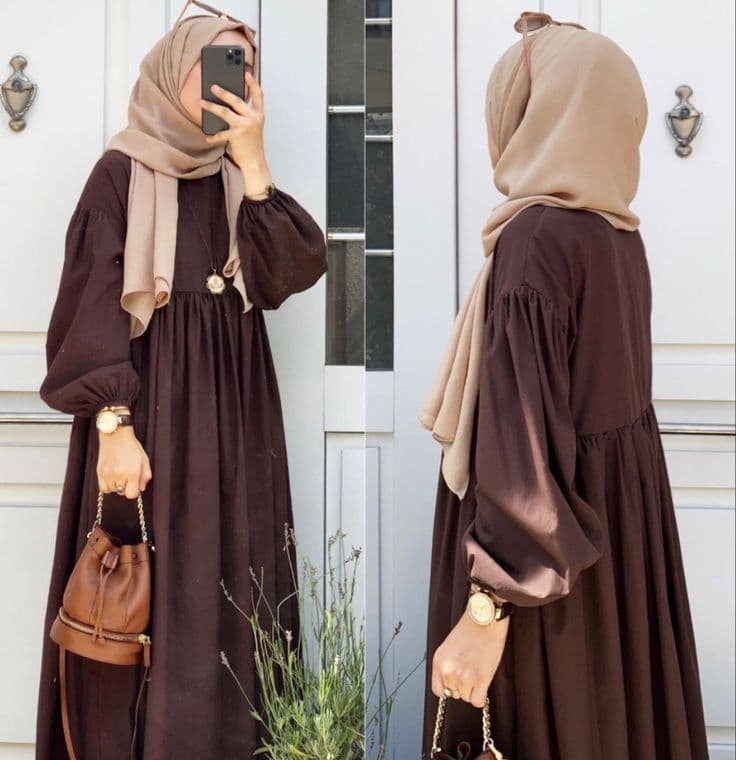 abaya for girl chocolate abaya fabric georgett irani degsain quality good image 1