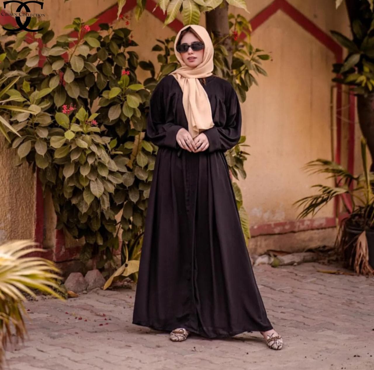 Without Stoller Only Abaya Front Zip With Both Sided Pocket Abaya image 6