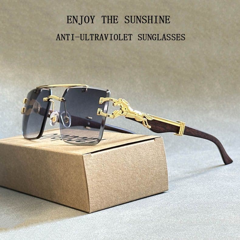 2024 Square Sunglasses For Men New Luxury Vintage Designer Rimless Sunglasses Women Trendy Fashion Glasses Gafas De Sol Hombre image 5