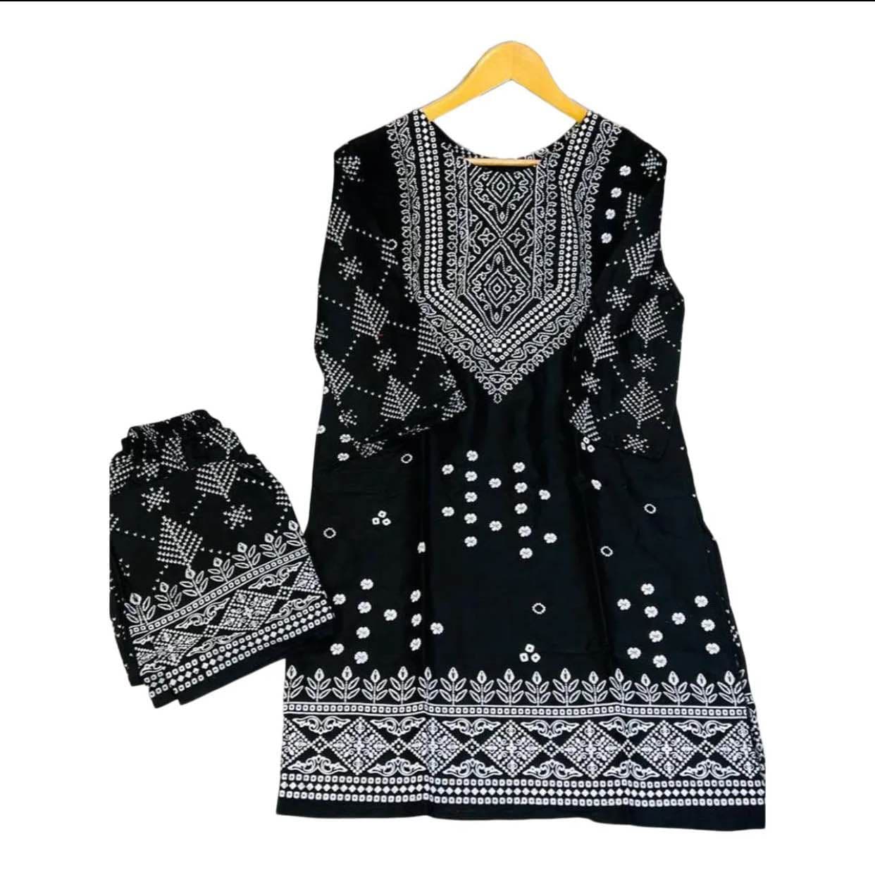 Clothing Collection Stitched New chunri 2pc Dress for Women - Dress For Girls - Dress For Women - Stitched Suit for Girls - Stitched Suit For Women image 1