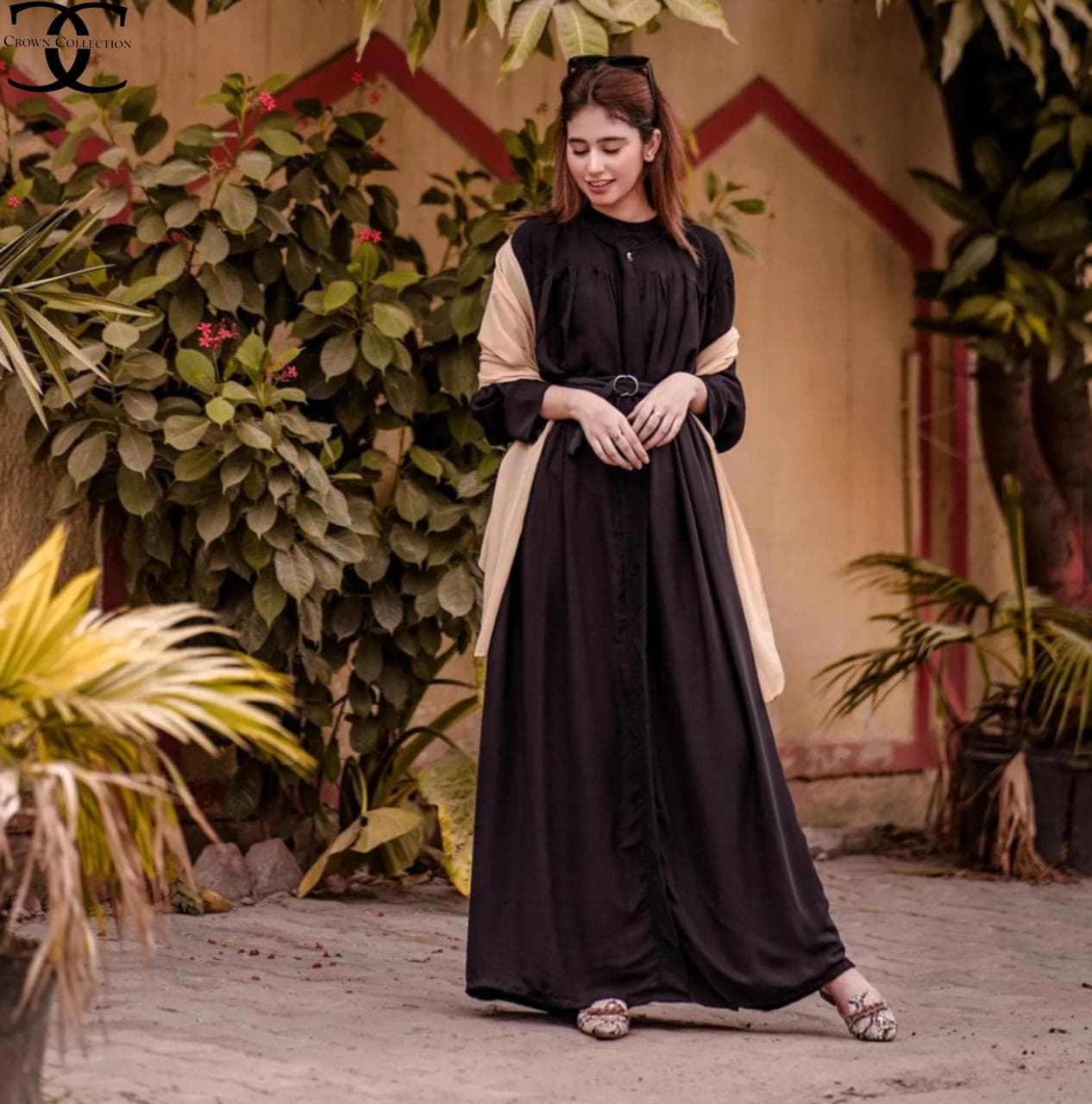 Without Stoller Only Abaya Front Zip With Both Sided Pocket Abaya image 5