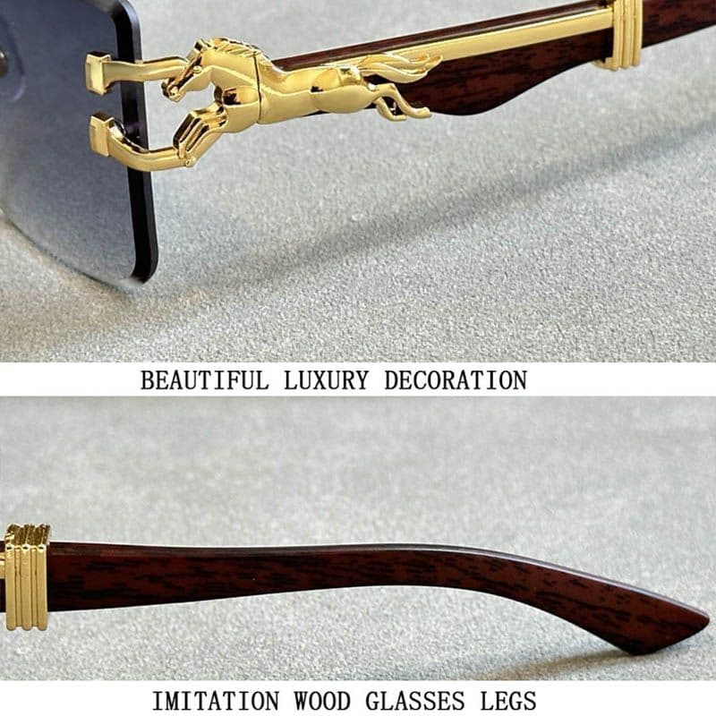 2024 Square Sunglasses For Men New Luxury Vintage Designer Rimless Sunglasses Women Trendy Fashion Glasses Gafas De Sol Hombre image 6