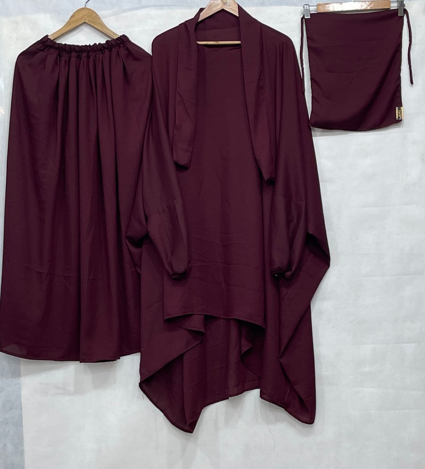 Nikab, Jilbab and Skirt 3pcs Abaya Set For Women | 3pcs Jilbab, Nikab And Skirt Set For Women Casual Wear and Festivals hijab image 6