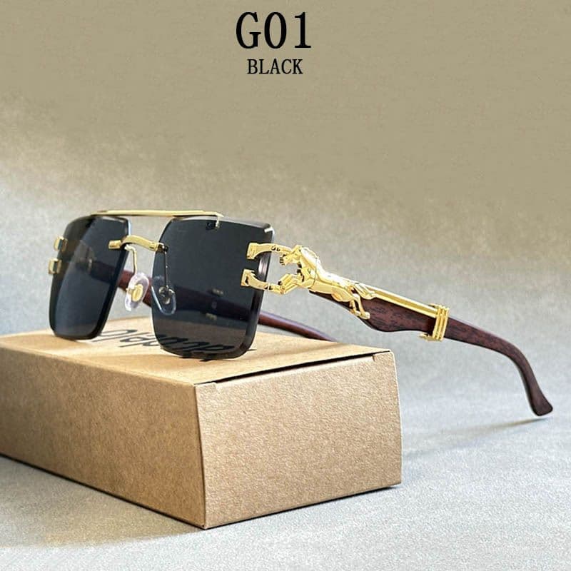 2024 Square Sunglasses For Men New Luxury Vintage Designer Rimless Sunglasses Women Trendy Fashion Glasses Gafas De Sol Hombre image 3